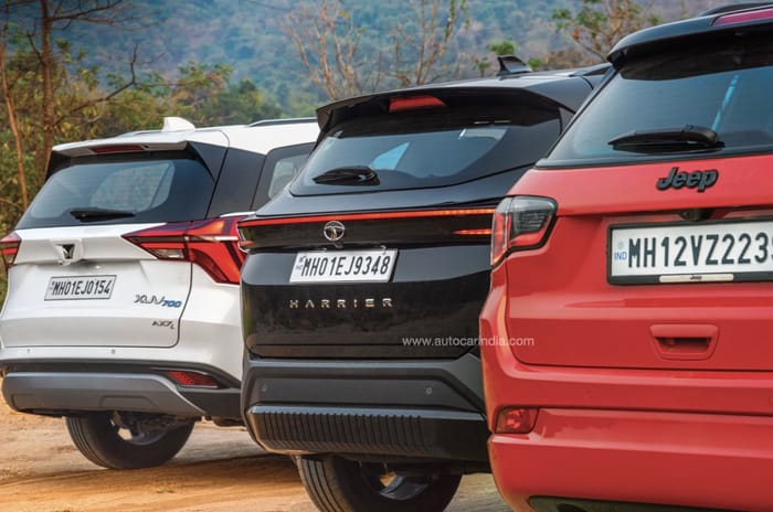 Tata Harrier vs Mahindra XUV700 vs Jeep Compass comparison review